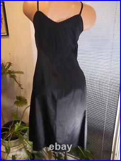 Vtg Full Dress Slip TRICOT Dupont Nylon Swishy Taffeta Full Dress Slip Lingerie