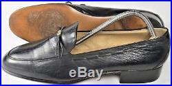 Vtg Gucci Mens Dress Shoes Black 42.5 9.5 M Leather Loafer Slip-on Italy EUC