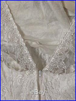 Vtg Gunne Sax Romantic Renaissance Bridal Wedding Dress Princess Lace Withslip S-7