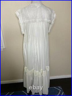 Vtg Gunne Sax White Dress Slip Two Piece Lace size S/M Bohemian Flower child