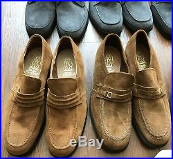 Vtg Hush Puppies Suede Leather Lace-Up Slip-On Mens Dress Shoes Size 8M (6 Pair)