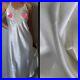 Vtg Intimo Amore Bridal White Satin Embellished Pearl Slip Dress Nightgown! S