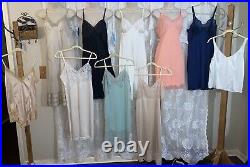 Vtg LOT 10 36 38 NYLON Dress 8 SLIPS SLIP Collection + Teddy & Camisole nightie