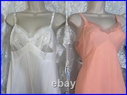 Vtg LOT 10 36 38 NYLON Dress 8 SLIPS SLIP Collection + Teddy & Camisole nightie