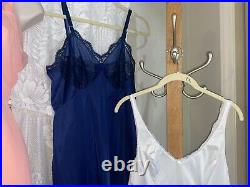 Vtg LOT 10 36 38 NYLON Dress 8 SLIPS SLIP Collection + Teddy & Camisole nightie