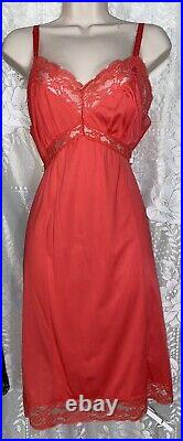 Vtg Lot 4 36 38 Fancy Dress SLIPS Slip w LACE & CHIFFON Trims nightie lingerie