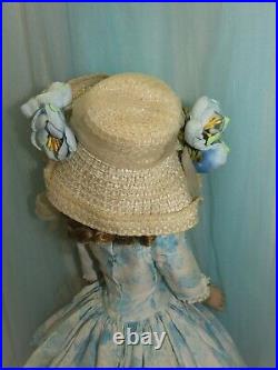 Vtg Madame Alexander Cissy Doll In Tagged Camellia Dress & Flocked Tulle Slip