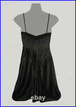 Vtg Marc Jacobs Designer Sweetheart Bead Embellished Black Silk Dress Sz6 Nwot