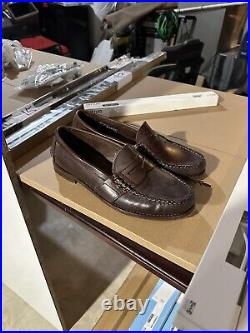 Vtg Men's Polo Ralph Lauren Leather Loafers Dress Shoes 11 D Slip On Braided