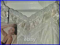 Vtg. NOS Mel Lin Lingerie Dress Slip Shiny Nightie Sz. 34 Lace USA Made LOT OF 2