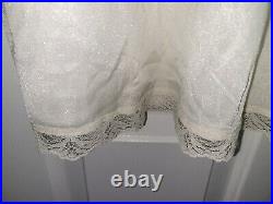 Vtg. NOS Mel Lin Lingerie Dress Slip Shiny Nightie Sz. 34 Lace USA Made LOT OF 2