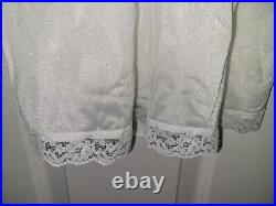 Vtg. NOS Mel Lin Lingerie Dress Slip Shiny Nightie Sz. 34 Lace USA Made LOT OF 2