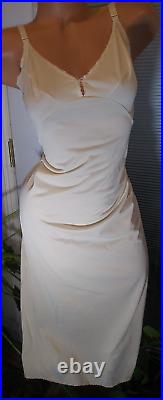 Vtg Olga Nylon Silky nylon Shiny Full Shiny Dress Slip Sissy Sassy WOMANLY