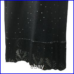 Vtg ST. JOHN Evening Slip Dress Jacket Set Size 6 Embellished Sparkly Black USA
