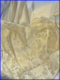 Vtg Silky Van Raalte Baby Blue + Yellow Dress Slip 9 Lace Sissy Fairy Pin Up S