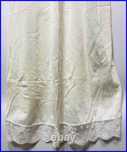 Vtg St Michael Nylon Full Lace Lingerie Dress Slip White Size 36 Nightie UK