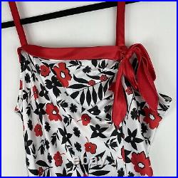 Vtg Valentino Intimo Satin Floral Maxi Slip Dress Front Slit Small Cottagecore