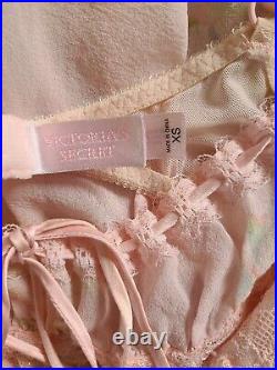Vtg Y2K Victoria's Secret 100% Silk Milkmaid Slip Dress Size Xs