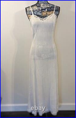 WONDERMAID Full Dress Slip Nightgown Chemises Size 36 White Non-Cling