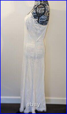 WONDERMAID Full Dress Slip Nightgown Chemises Size 36 White Non-Cling