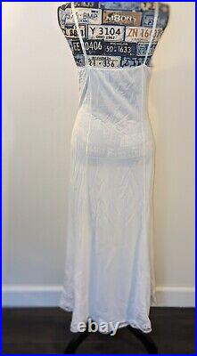 WONDERMAID Full Dress Slip Nightgown Chemises Size 36 White Non-Cling