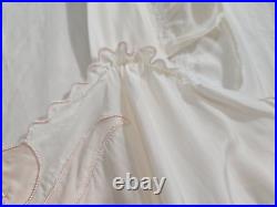 WOW Vintage 1940's/50's LEONA Ivory Slip Dress Night Gown Bias Cut S (Pit16)