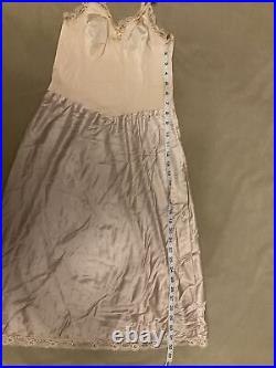 Warners Vintage Lingerie Full Dress Slip Nwt Shine On Silky Feel Beige Shiny New