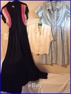 Women's 23 Pc. 1940's 50's 60's Vintage Clothes Lot Dresses Blouses Slips Blazer