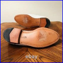 Worn 1x Time Footjoy 9d White Pebblegrain Tassel Loafer Vintage Slip On Shoe