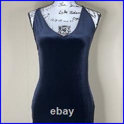 Y2K Calvin Klein Vintage Velvet Maxi Slip Dress Size Small