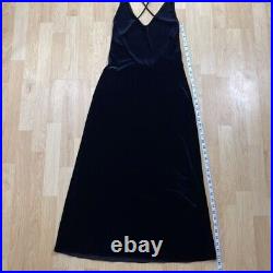Y2K Calvin Klein Vintage Velvet Maxi Slip Dress Size Small