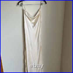 Y2K Vintage Victoria Secret 100% Silk Ivory Gown size small S open back