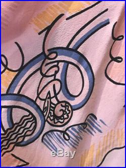 Zandra Rhodes Size M Pink Silk Slip Dress Vintage 2217-20-6819